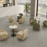 OT09 Disc Base Office Sintered Stone Round Coffee Side Table - Gavisco Office Furniture